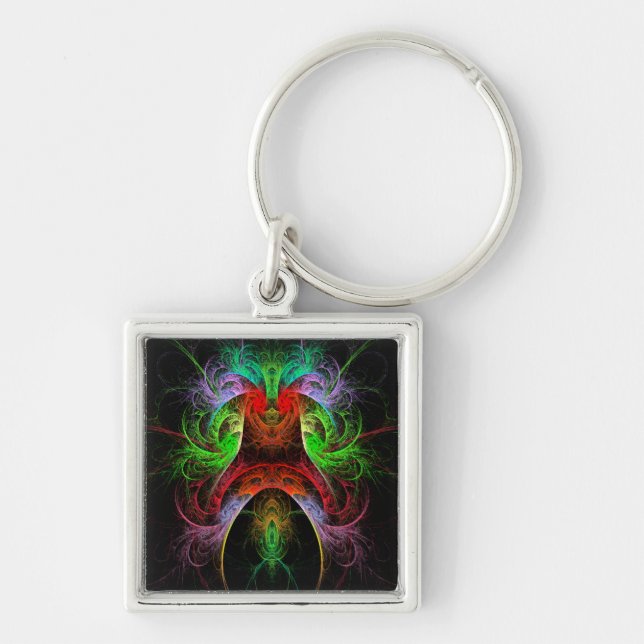 Carnaval Abstract Art Small Key Ring (Front)