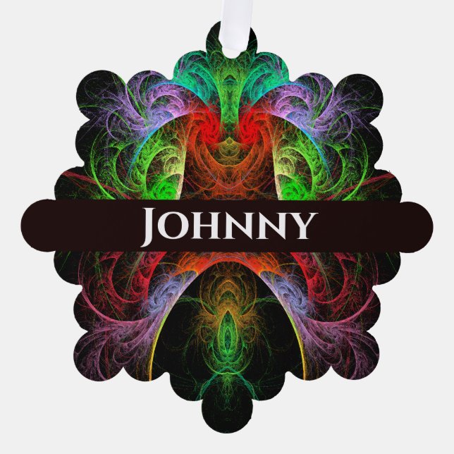 Carnaval Abstract Art Tree Decoration Card (Front)