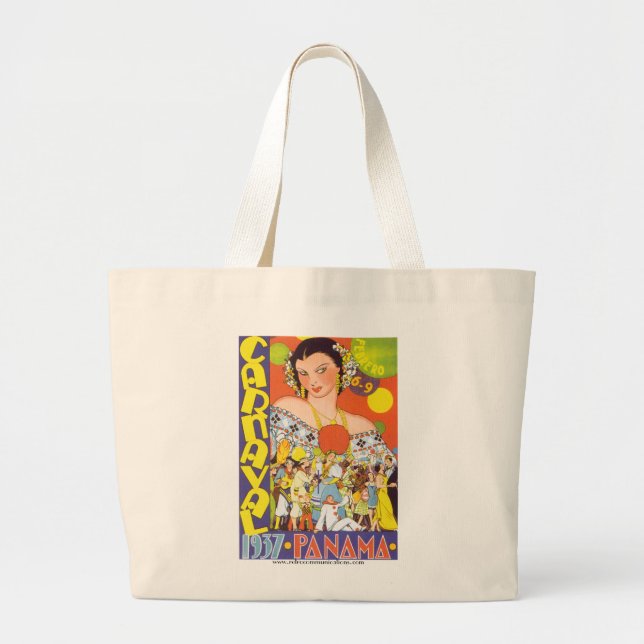 Carnaval in Panama Large Tote Bag (Front)