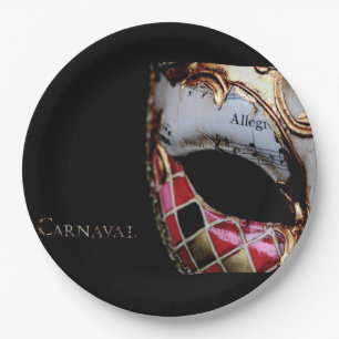 Carnaval - Italy - Mask Paper Plate