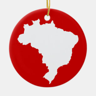 Carnaval Red Festive Brazil at Emporio Moffa Ceramic Tree Decoration