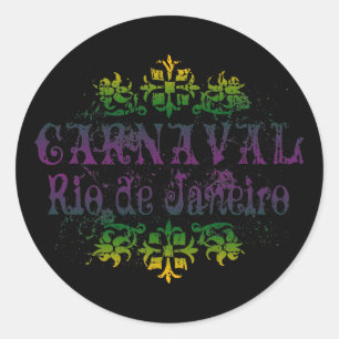 Carnaval Rio de Janeiro Classic Round Sticker