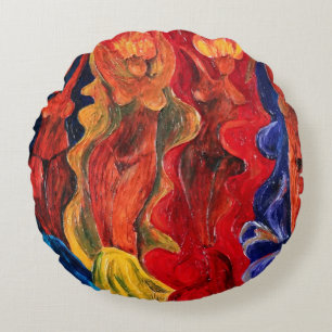 Carnavalesque 2010 round cushion