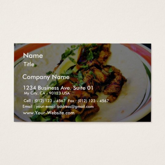 Carne Asada Tacos Business Card