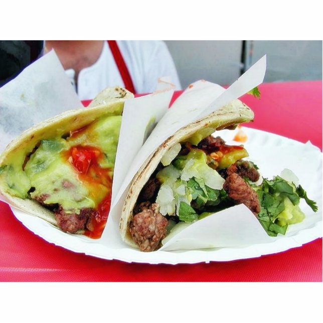 Carne Asada Tacos Guacamole Standing Photo Sculpture (Front)
