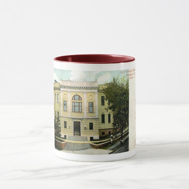 Carnegie Library, Yonkers, NY 1906 Vintage Mug (Center)