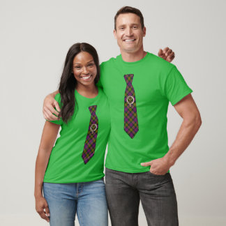 Carnegie Scottish Clan Badge & Tartan Necktie  T-Shirt