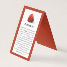 Carnelian Crystal Meaning Jewellery Display Card