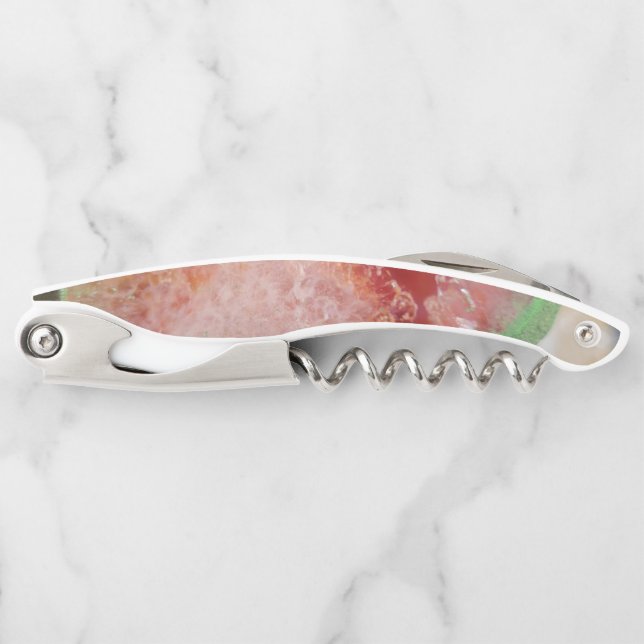 Carnelian in Agate Print Corkscrew (Front)
