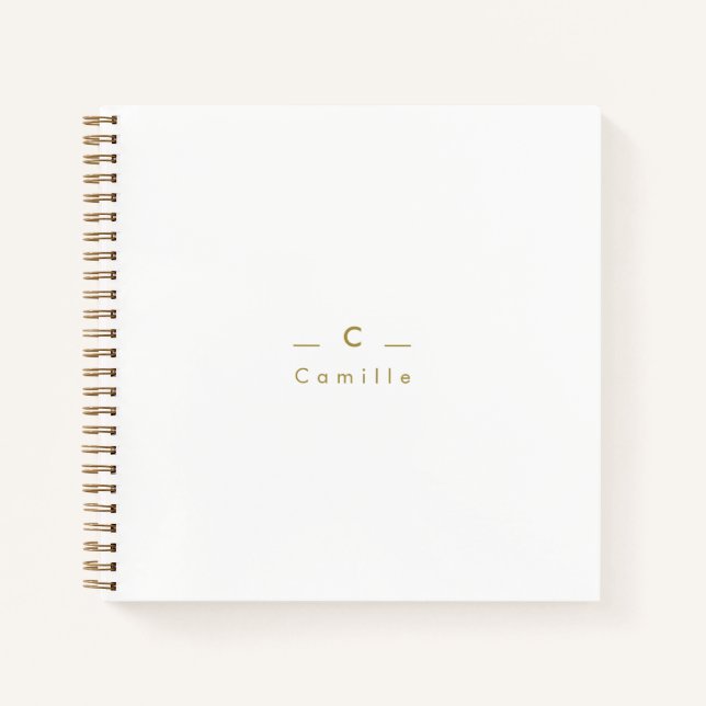 Carnet de notes Minimaliste Moderne Prénom Notebook (Front)