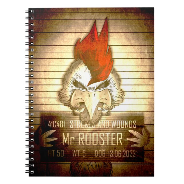 Carnet Mr Rooster Vintage Notebook (Front)