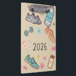 Carnet Sport 2026 – Agenda Sportif Mignon Clipboard<br><div class="desc">This 2026 sports notebook features a cute and kawaii design that makes staying organized fun and motivating. With soft pastel colors and adorable sporty illustrations, it brings a cheerful and modern feel to your daily routine. Perfect for writing workout notes, tracking fitness goals, planning training sessions, or jotting down ideas,...</div>
