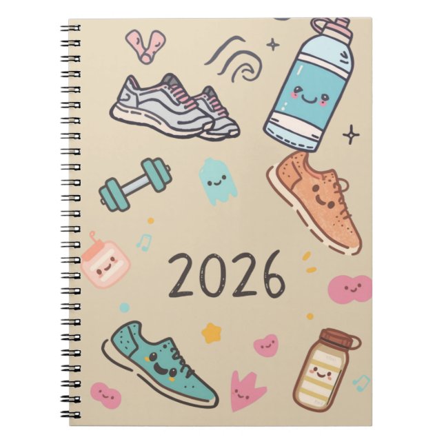 Carnet Sport 2026 – Agenda Sportif Mignon Notebook (Front)