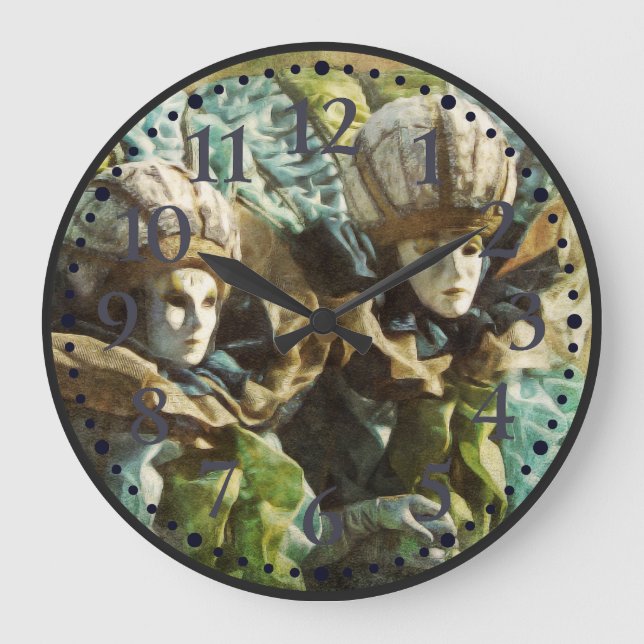 Carnevale di Venezia Italy Europe Art Wall Clock (Front)
