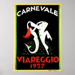 CARNEVALE VIAREGGIO Carnival Old Italian Art Deco Poster<br><div class="desc">High resolution reproduction,  super sharp prints,  colour corrected for vibrant and crisp colours,  and digitally repaired for tears,  blemishes,  missing elements. Carnevale at Viareggio ciraca 1927 vintage Poster</div>
