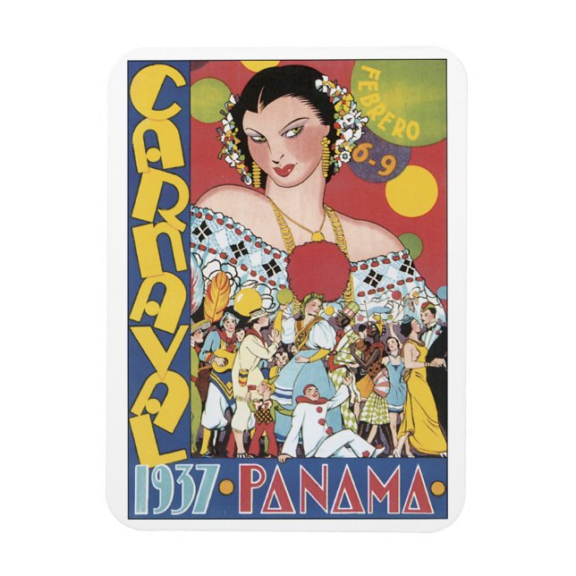 Carnival 1937 Panama Magnet (Vertical)