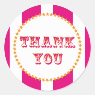 Carnival and Circus Party Classic Round Sticker