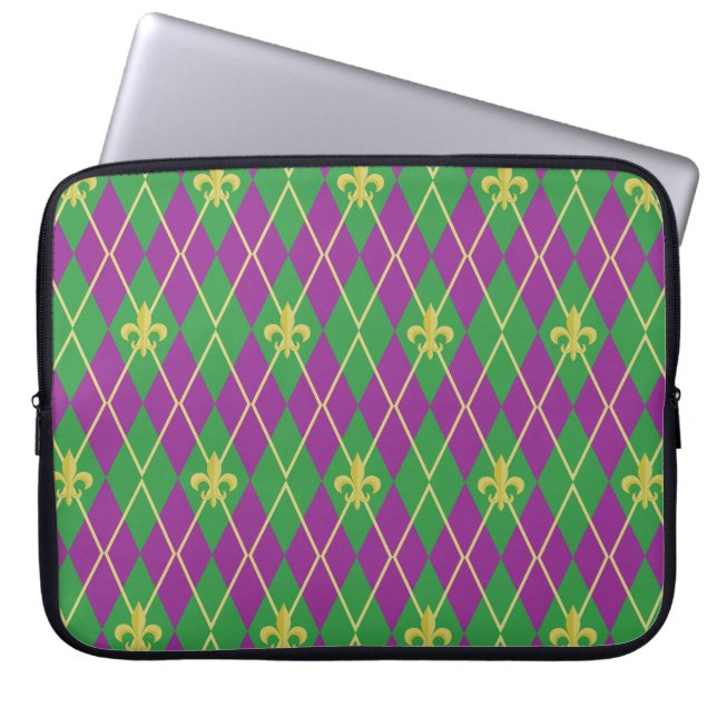 Carnival Argyle Laptop Sleeve (Front)