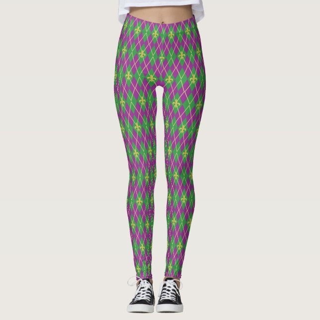 Carnival Argyle Leggings (Front)