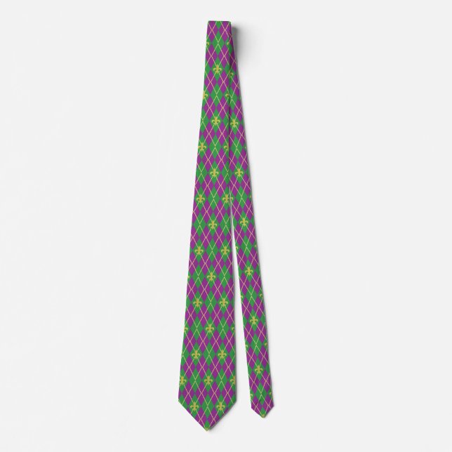 Carnival Argyle Men's Neck Tie (Front)