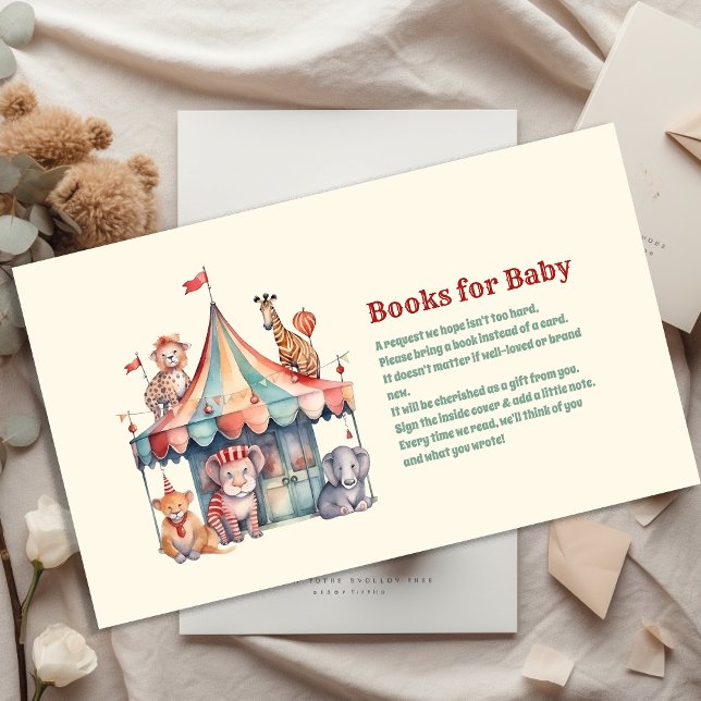Carnival Baby Shower Books for Baby Invitation (Creator Uploaded)