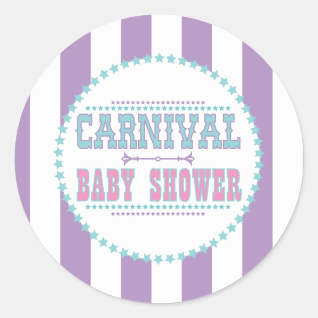 Carnival Baby Shower Stickers (Front)