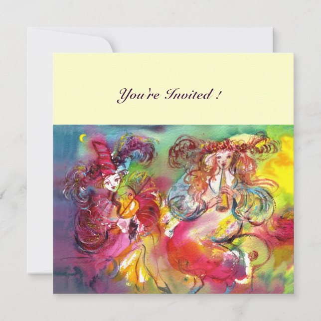 CARNIVAL BALLET / Venetian Masquerade, Dance Music Invitation (Front)