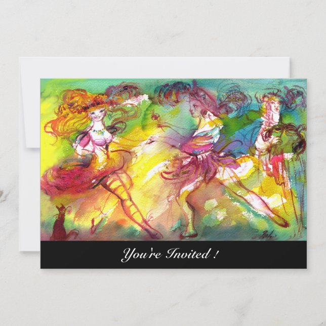 CARNIVAL BALLET / Venetian Masquerade, Dance Music Invitation (Front)