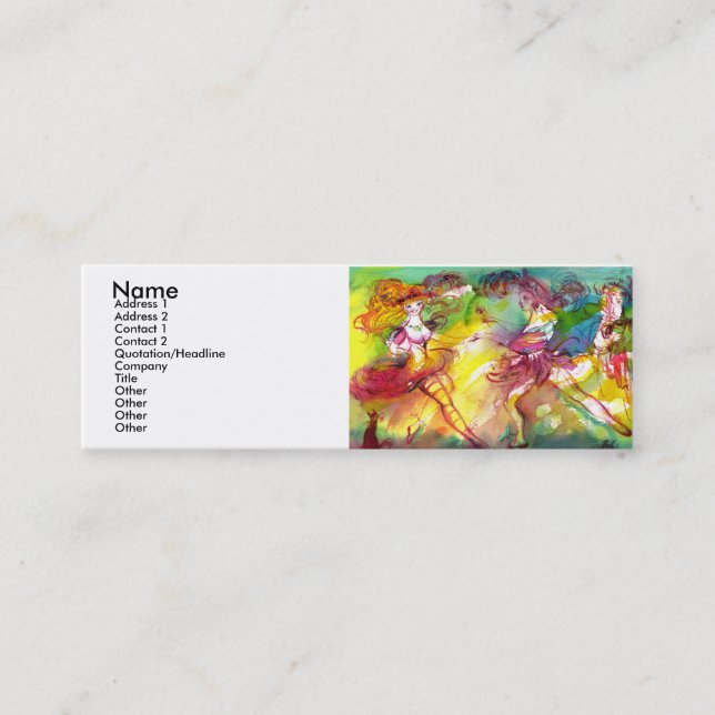 CARNIVAL BALLET / Venetian Masquerade,Dance,Music Mini Business Card (Front)
