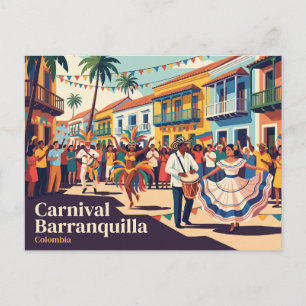 Carnival Barranquilla Colombia Postcard