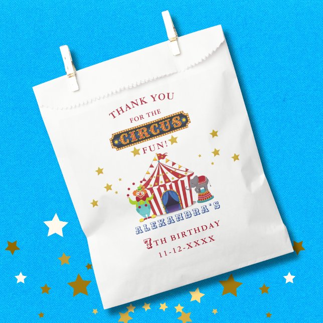 Carnival Big Top Come All Circus Birthday Favour Bags (Creator Uploaded)