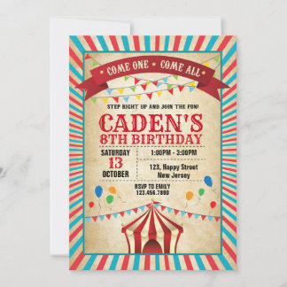 Carnival Birthday Invitation