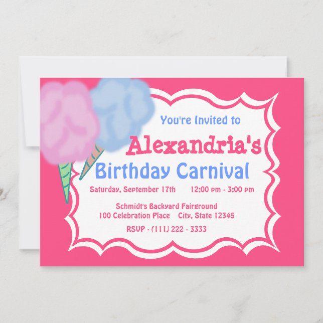 Carnival Birthday Invitation (Front)