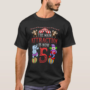 Carnival Birthday Kids 5th Circus Birthday Party T-Shirt