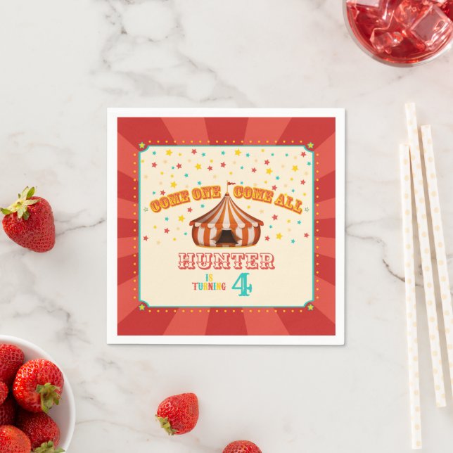 Carnival Birthday Napkin (Insitu)