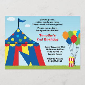 Carnival Birthday Party Invitation