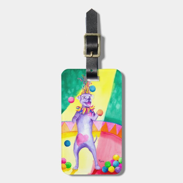 Carnival Canine Luggage Tag (Front Vertical)