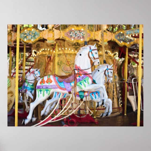 Carnival Carousel Horses Poster (Front)