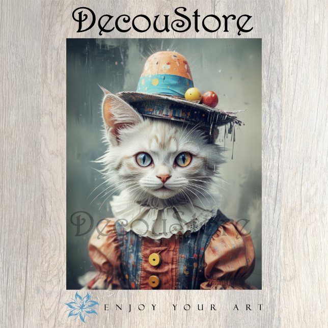 Carnival Cat Decoupage Tissue Paper (Creator Uploaded)