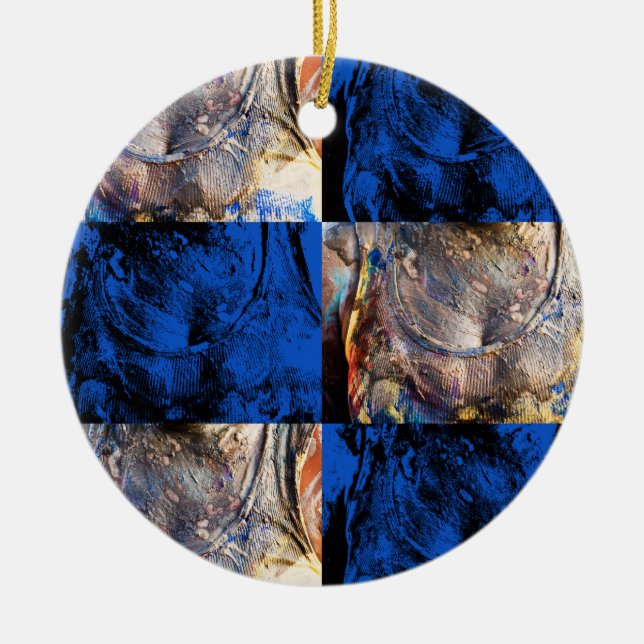 carnival chest ceramic tree decoration (Front)