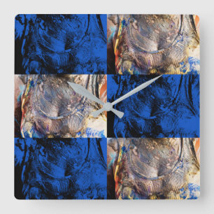 carnival chest square wall clock