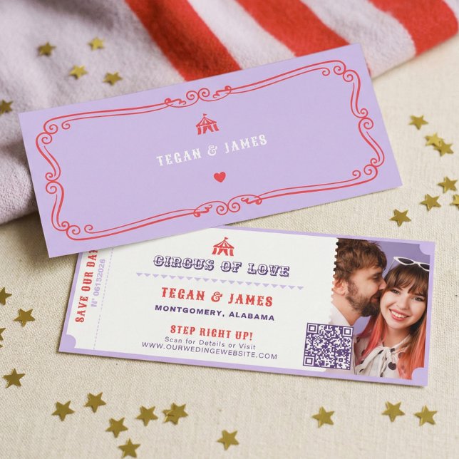 Carnival Circus Amusement Park Save The Date Photo Invitation (Carnival Circus Amusement Park Save The Date Photo Invitation)