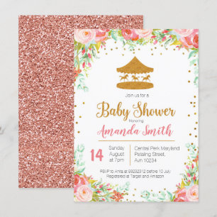 Carnival Circus baby shower invitation