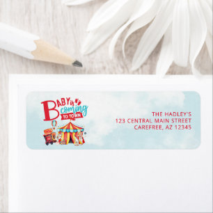 Carnival Circus Baby Shower Return Address