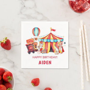 Carnival Circus Big Top Birthday Napkin
