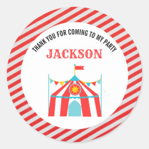 Carnival Circus Birthday Classic Round Sticker