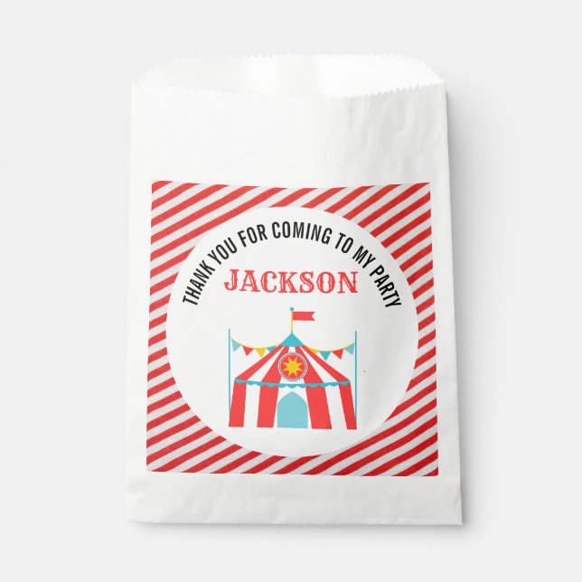 Carnival Circus Birthday Favour Bags (Front)