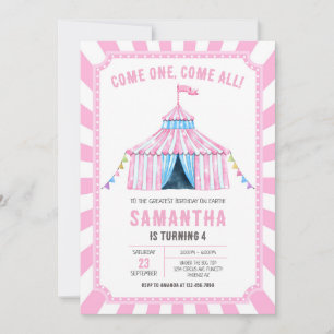 Carnival Circus Birthday Invitation