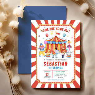 Carnival Circus Birthday Invitation