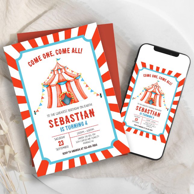 Carnival Circus Birthday Invitation (Creator Uploaded)